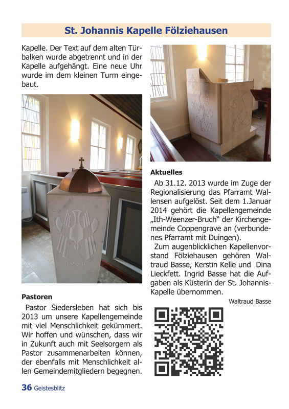 Gemeindebrief Juni - August 2014