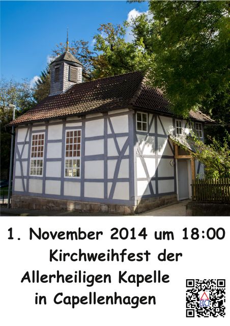 Kirchweihfest in Capellenhagen am 1.11.2014 um 18:00Uhr