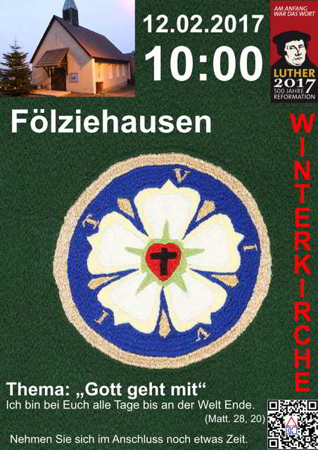 Einladung zur Winterkirche nach Fölziehausen am 12. Februar 2017 um 10:00 Uhr