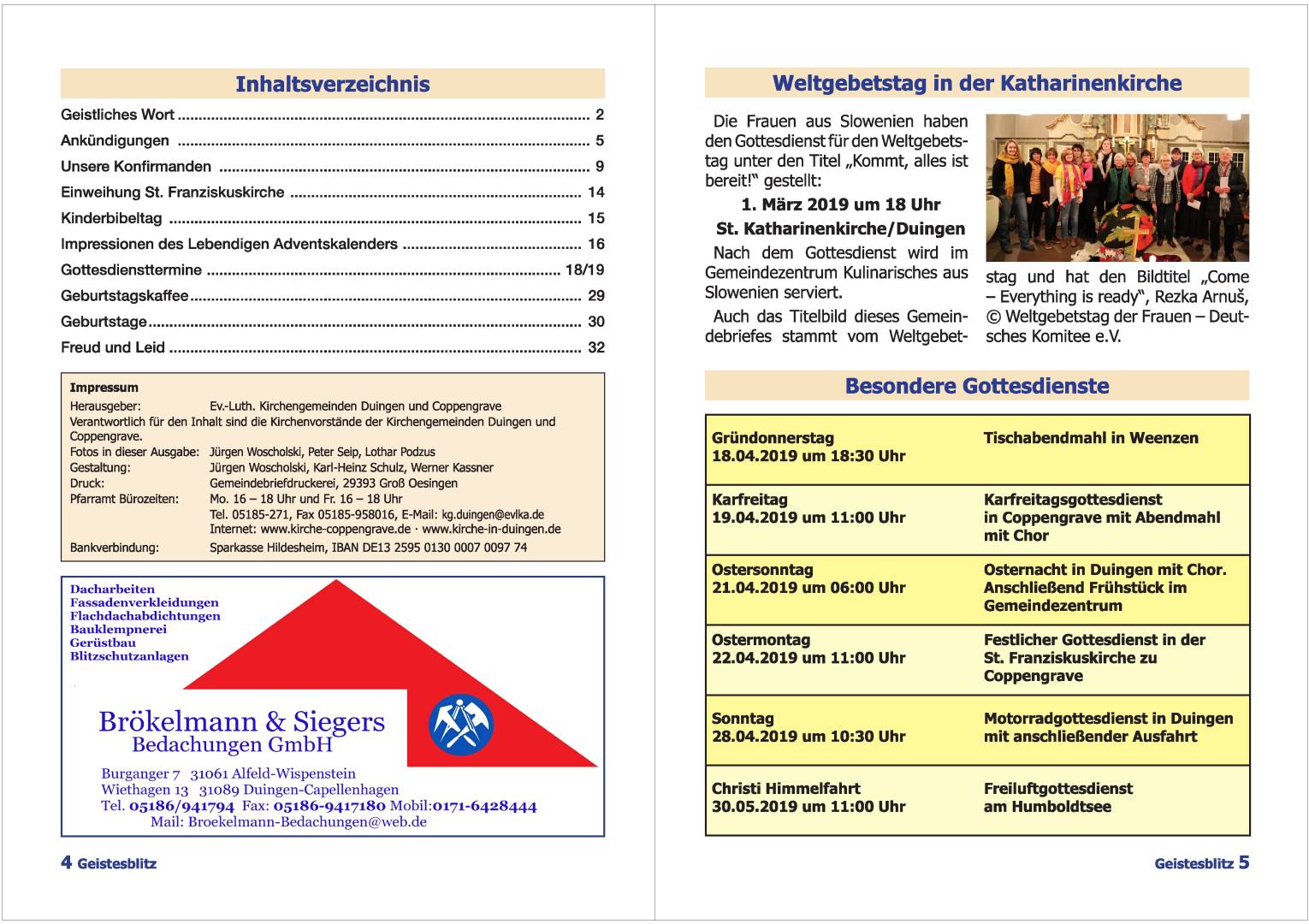 Gemeindebrief März 2019 - Mai 2019
