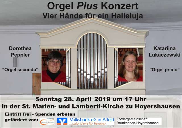 Orgel <i>Plus</i> Konzert in Hoyershausen am 28. April